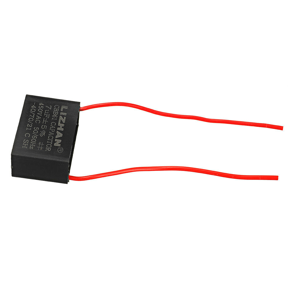 10pcs CBB61 450V 7uf Starting Capacitance AC Fan Capacitor CBB Motor Run Capacitor 450V 7F