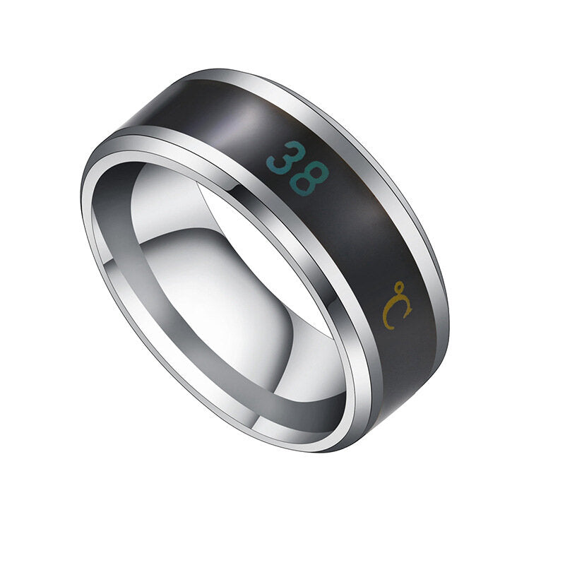 Smart Temperature Ring Steel Couple Temperature Ring Jewelry