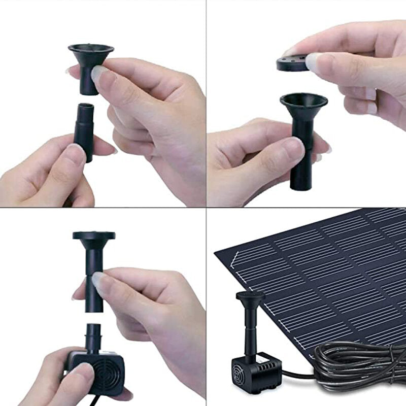 GOCHANGE 1.8W 180L/H Brushless Solar Panel Fountain Water Pump for Garden Pool Pond Aquarium Fountain