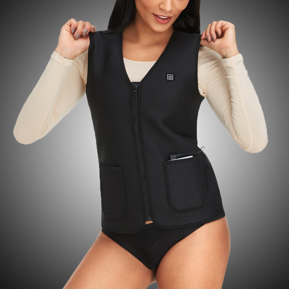 TENGOO Warm-W2 Women's Electric Heated Vest USB/DC Charging Washable Winter Warm Clothes