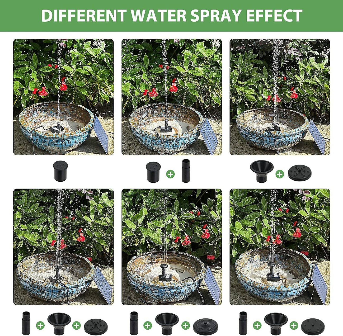 GOCHANGE 1.8W 180L/H Brushless Solar Panel Fountain Water Pump for Garden Pool Pond Aquarium Fountain