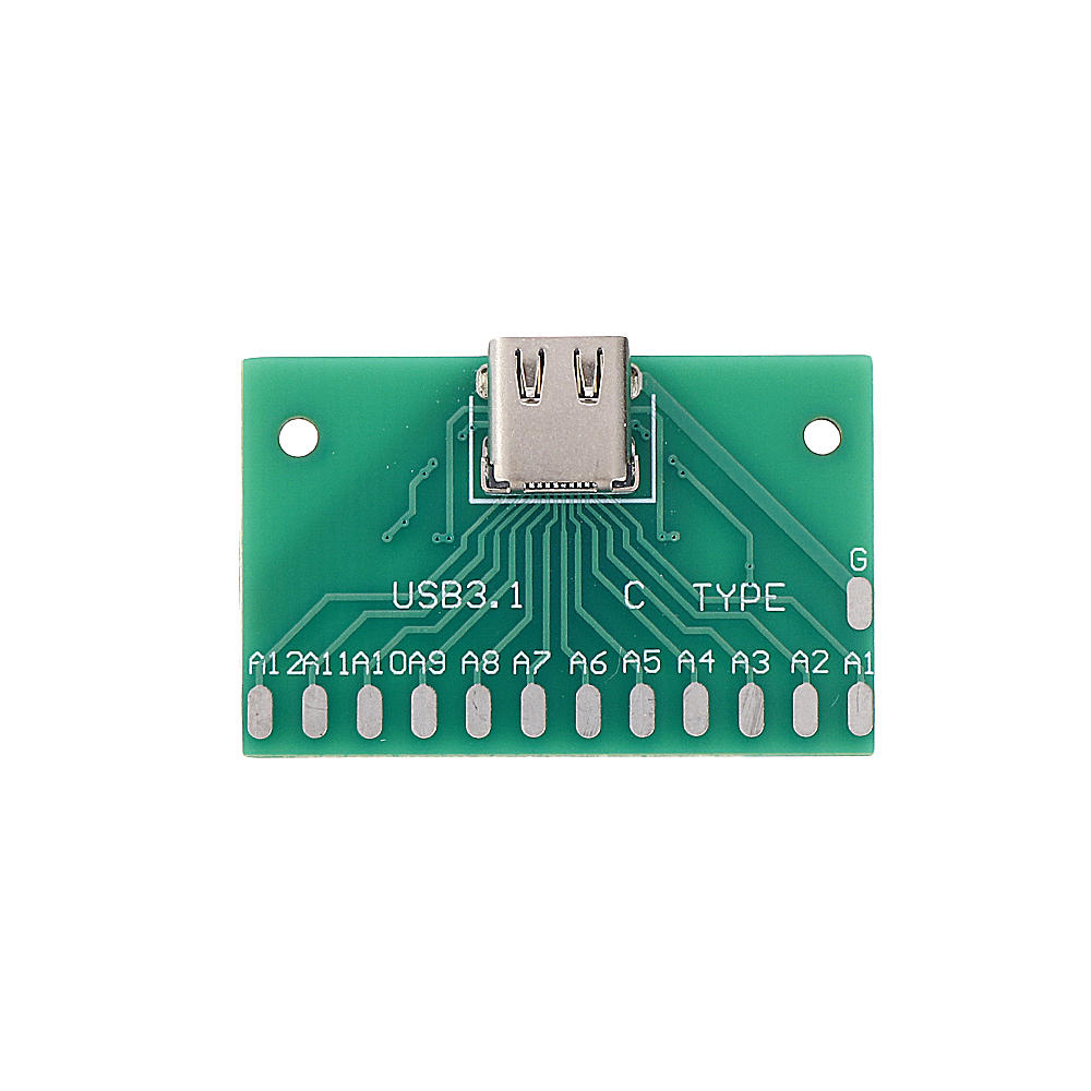 5pcs TYPE-C Female Test Board USB 3.1 with PCB 24P Female Connector Adapter For Measuring Current Conduction