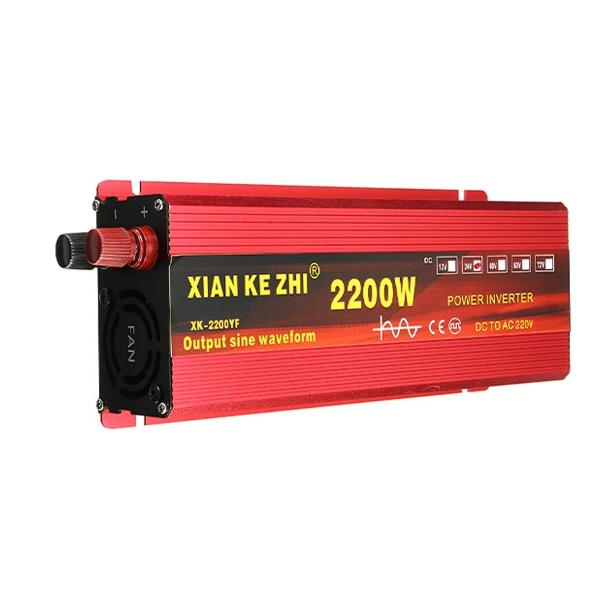 110V Display Inverter 3000W Pure Sine Wave Power Inverter 12V/24V Car USB Port Household Converter With 8 Safety Protection