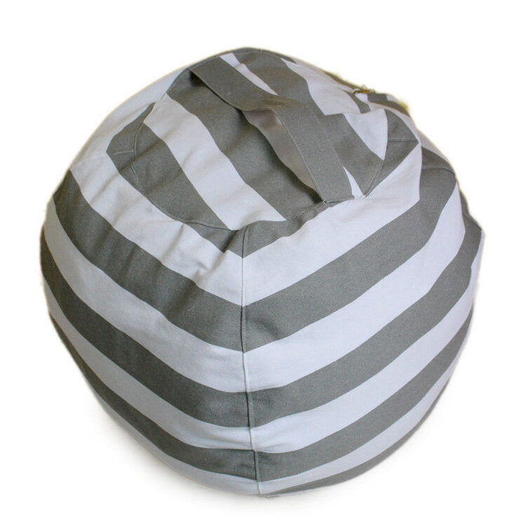 Honana Large Capacity Stuffed Animal Storage Bean Bag Canvas Chair Home Organizer for Kids' Plush