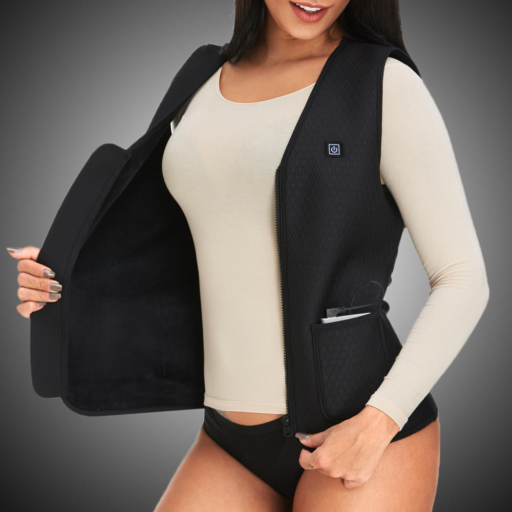 TENGOO Warm-W2 Women's Electric Heated Vest USB/DC Charging Washable Winter Warm Clothes