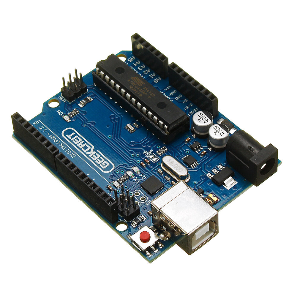 2pcs UNO R3 ATmega16U2 AVR USB Development Main Board Geekcreit for Arduino - products that work with official for Arduino boards
