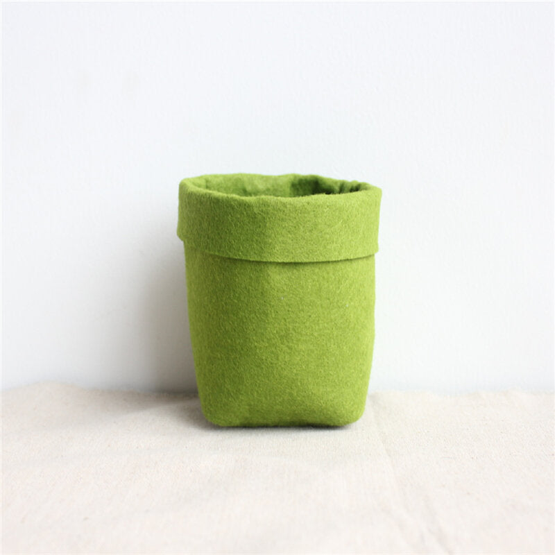 Multi-function Home Decorative Felt Desk Stationery Storage Box Kids Toys Storage Bag Office