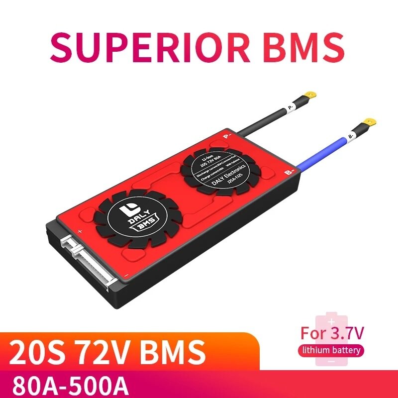 DALY BMS 20S 72V 80A 100A 120A 150A 500A Lithium Iron Battery BMS for Electric Vehicle Battery 88.2V with Balanced