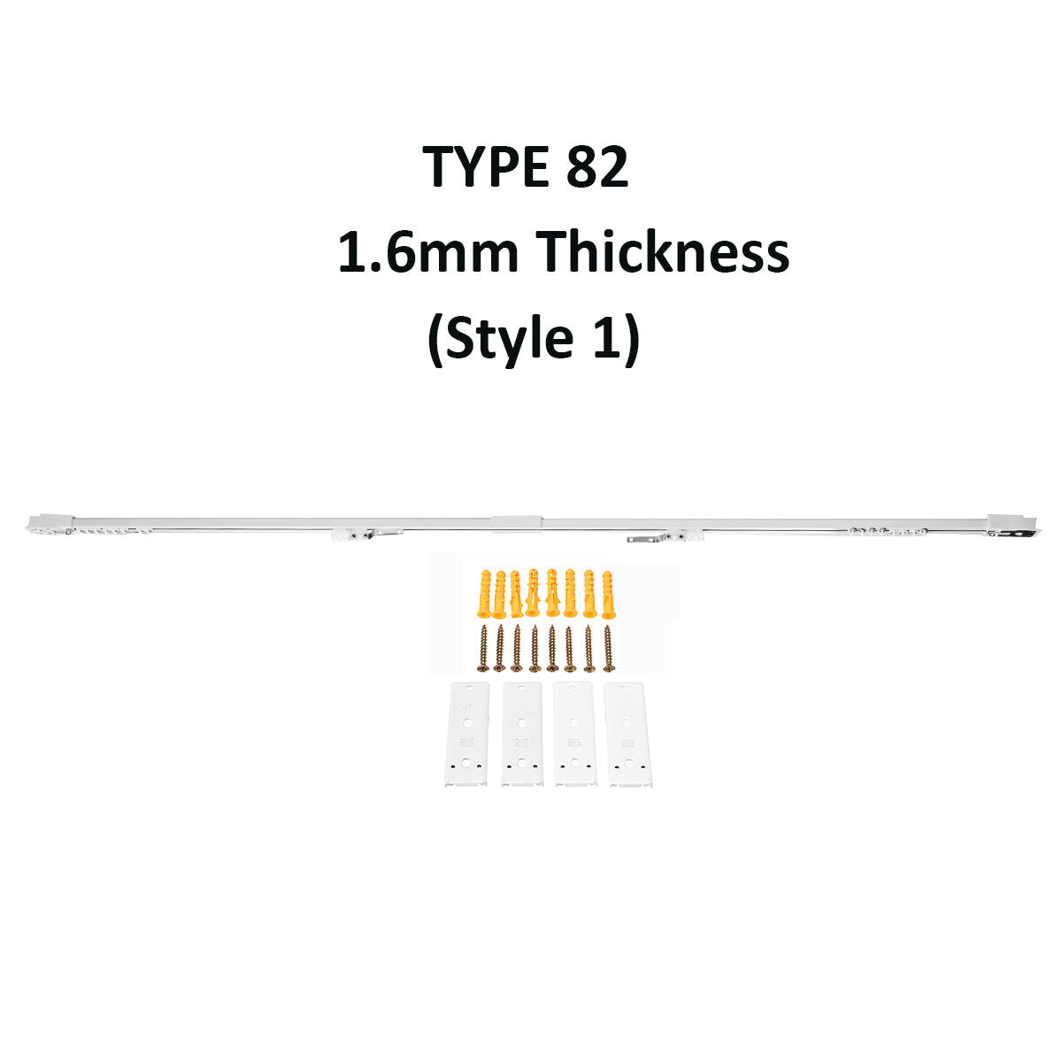 1.4/1.6mm Ceiling Mount Curtain Hanging Track Rail Home Straight Curve Window 2M