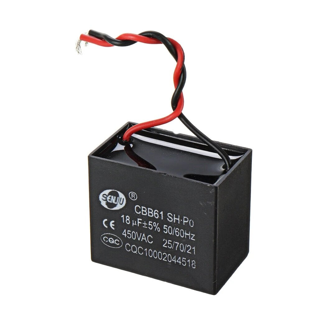CBB61 3Pcs 18UF Starting Capacitance 450V AC Fan Capacitor CBB Motor Run Capacitor