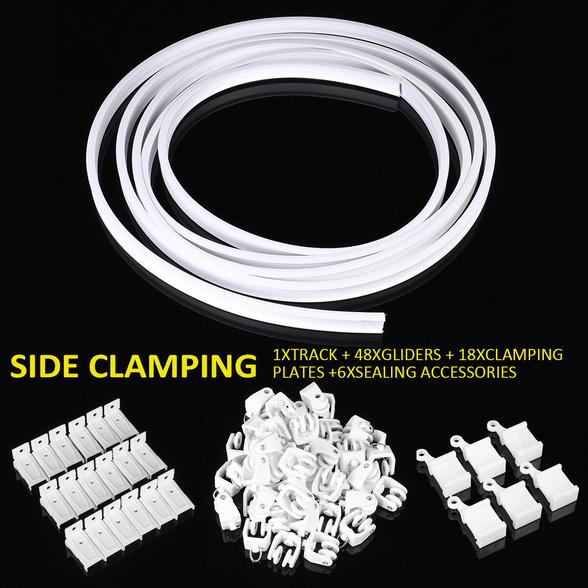 6M Flexible Ceiling Curtain Track Bendable Window Rod Rail Straight Curve Shower