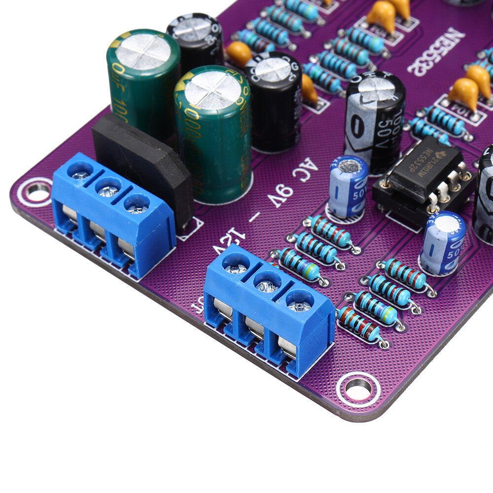 Linkwitz- Riley Filter 160Hz-15250Hz Electronic Frequency Divider NE5532 2 Way Division Monolithic Capacitor Pre-Stage Amplifier