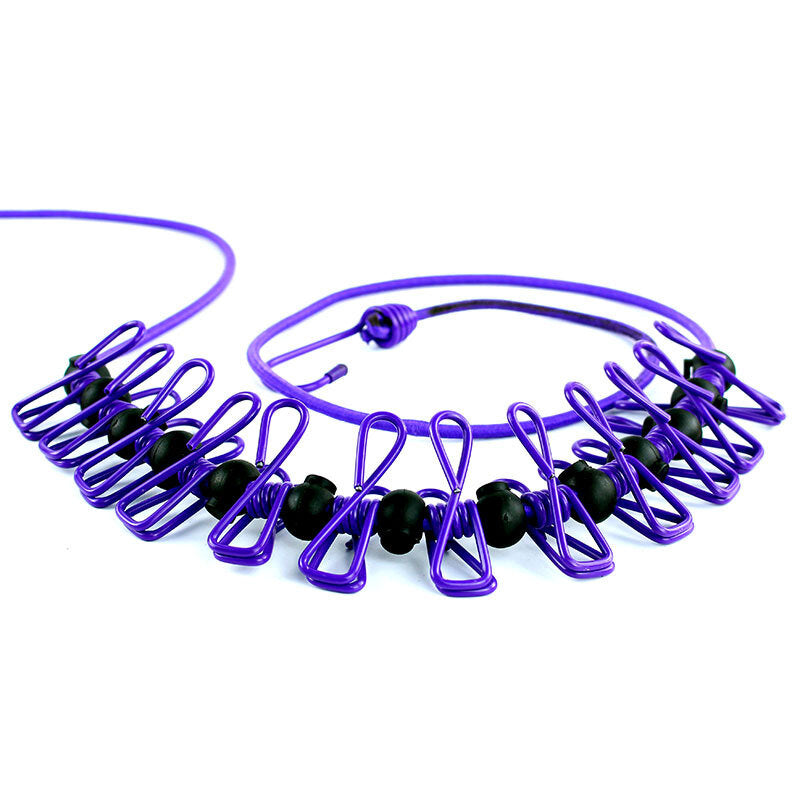 IPRee Outdooors PorTable Clothes Line Stretch Windproof Camping Rope With 12 Clips