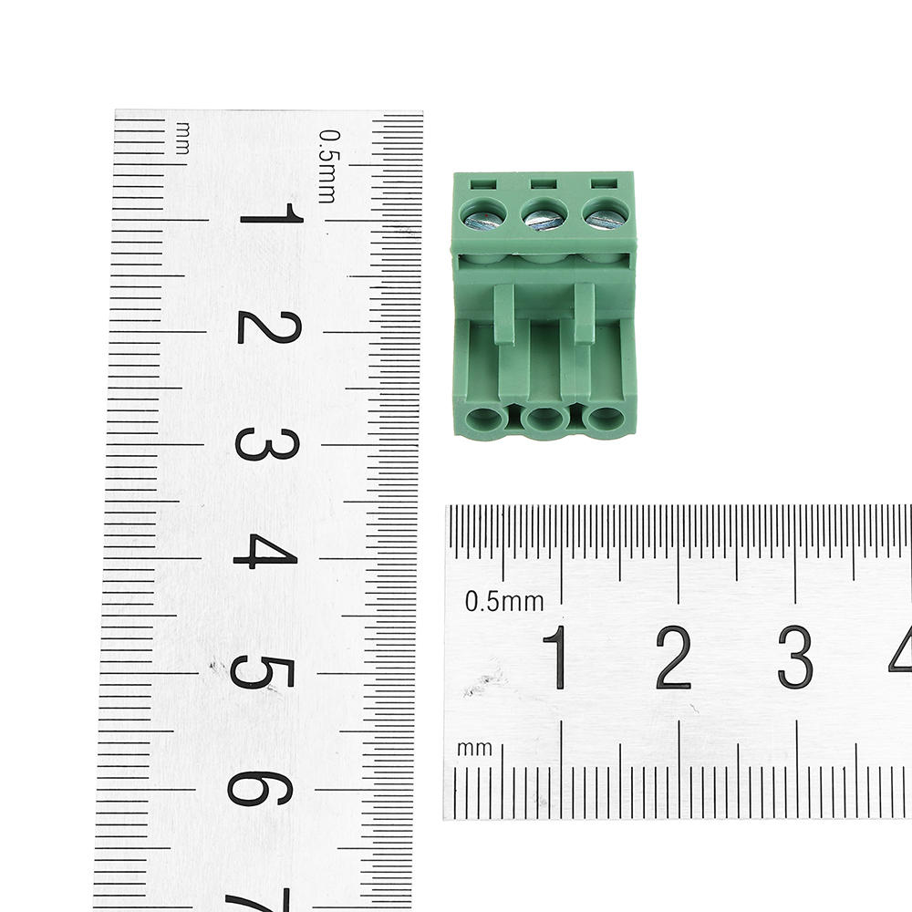 10pcs 2 EDG 5.08mm Pitch 3Pin Plug-in Screw PCB Terminal Block Connector Right Angle