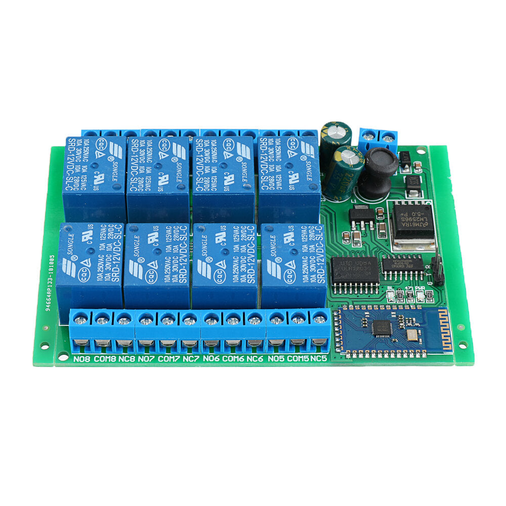 8 Channel Android Phone bluetooth Remote Control Relay Switch Module for Smart Home LED Lighting System DC 12V