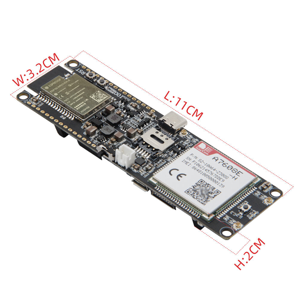LILYGO T-A7608SA-H T-A7608E-H ESP32 SIM LTE Network GPS Antenna ESP32-WROVER-E Wireless Module WiFi Bluetooth Development Board