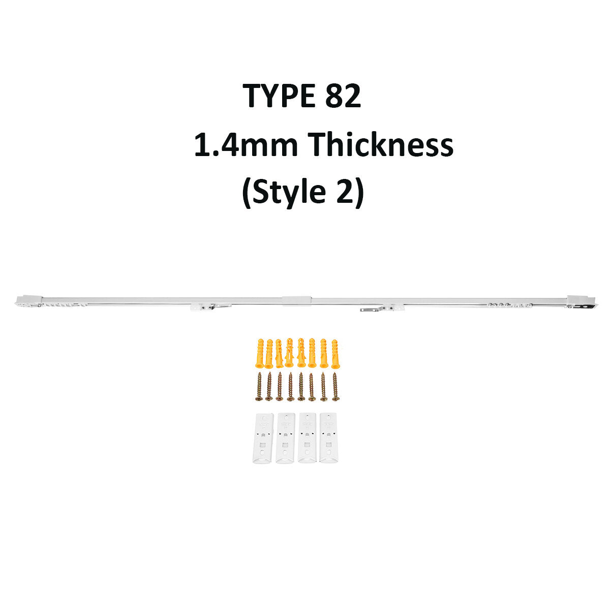 1.4/1.6mm Ceiling Mount Curtain Hanging Track Rail Home Straight Curve Window 2M