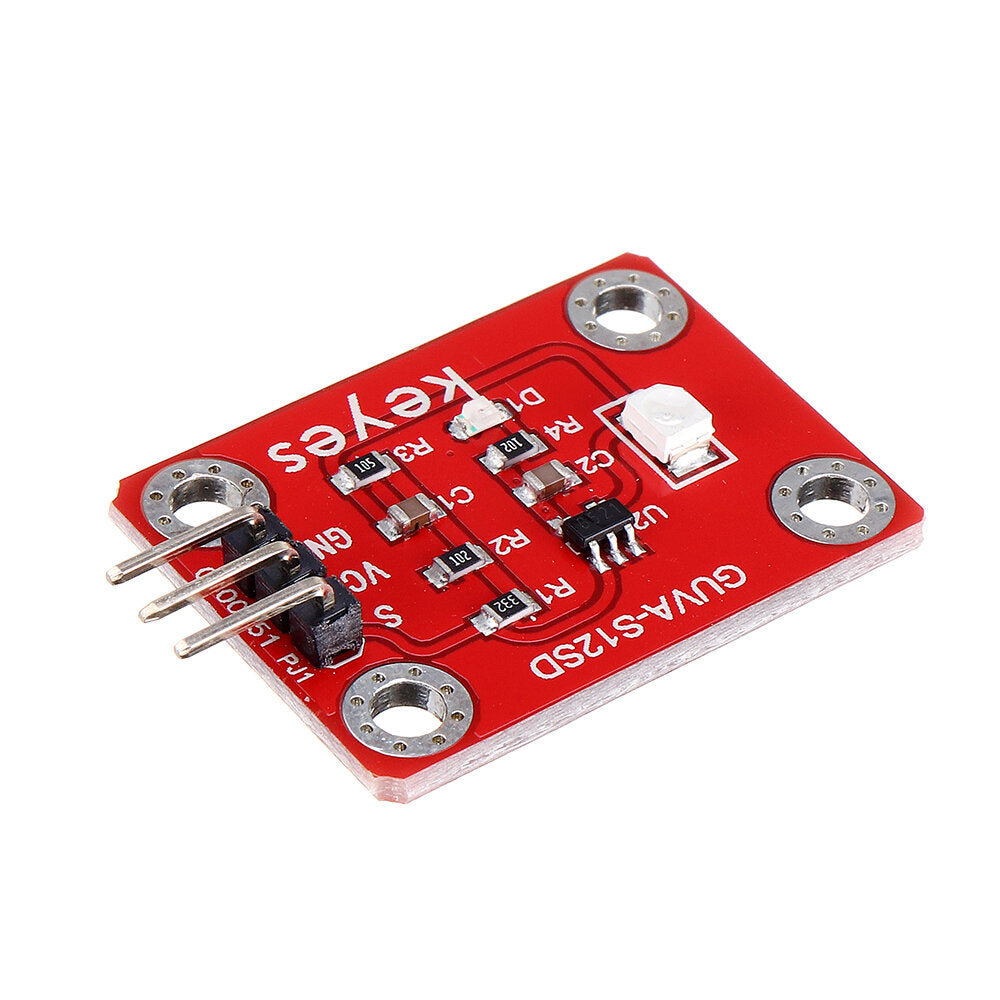 Keyes Brick GUVA-S12SD 3528 Ultraviolet Sensor(Pad hole) with Pin Header Module Analog Signal 240-370nm