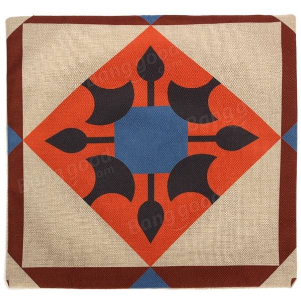 Geometric Linen Cotton Hexagonal Throw Pillow Case Square Sofa Car Office Cushion Cover