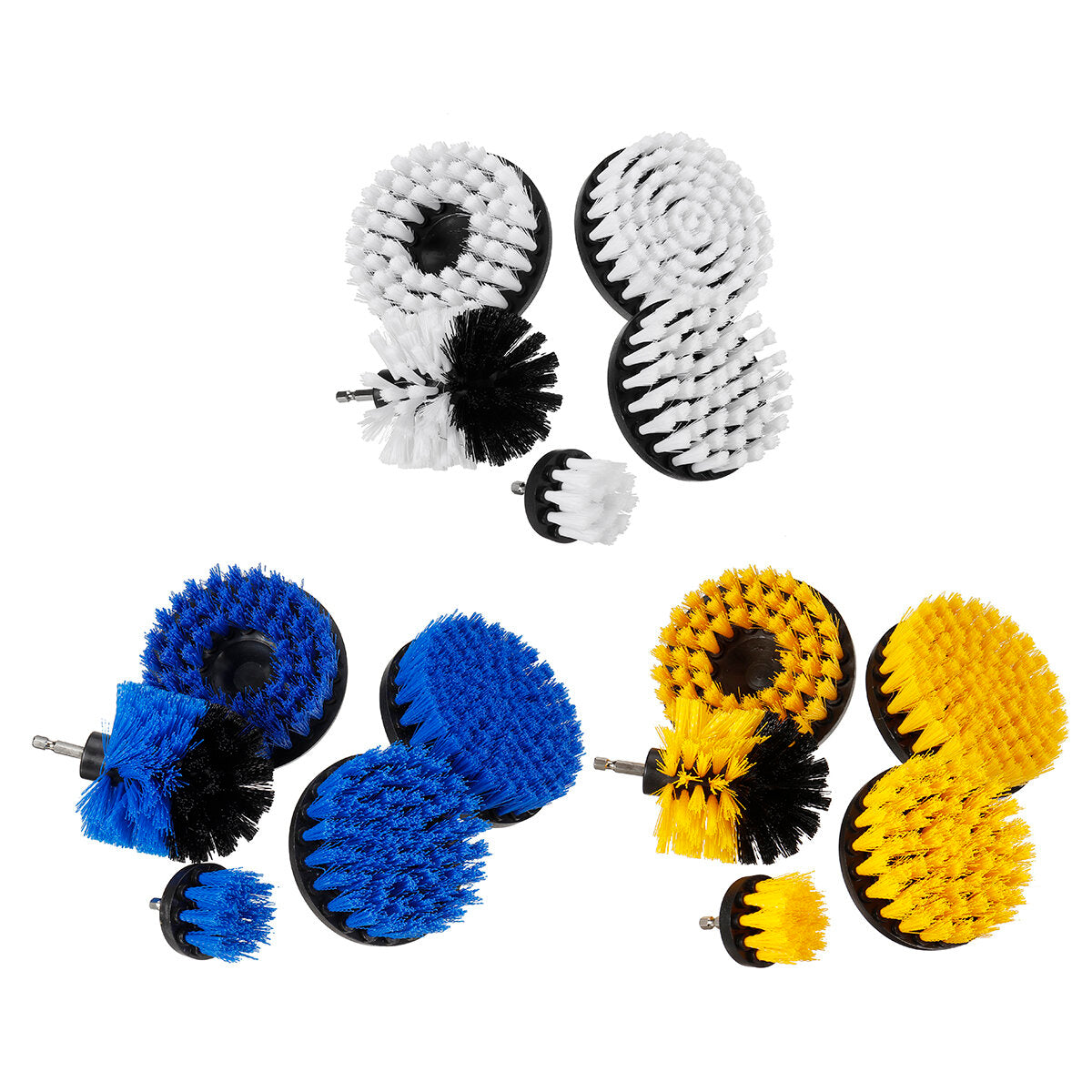 5Pcs Scrub Brush Drill Attachment Kit Power Scrubber Cleaning Brushes Grout Tile