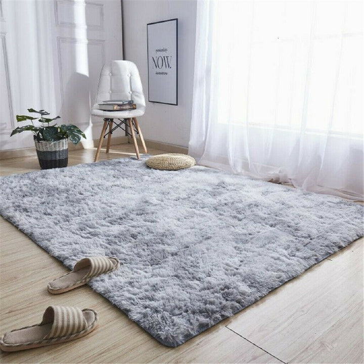 160x230CM Tie-dye Fluffy Rug Non-slip Dirtproof Anti-fouling Rectangular Carpet For Living Room Sturdy Bedroom