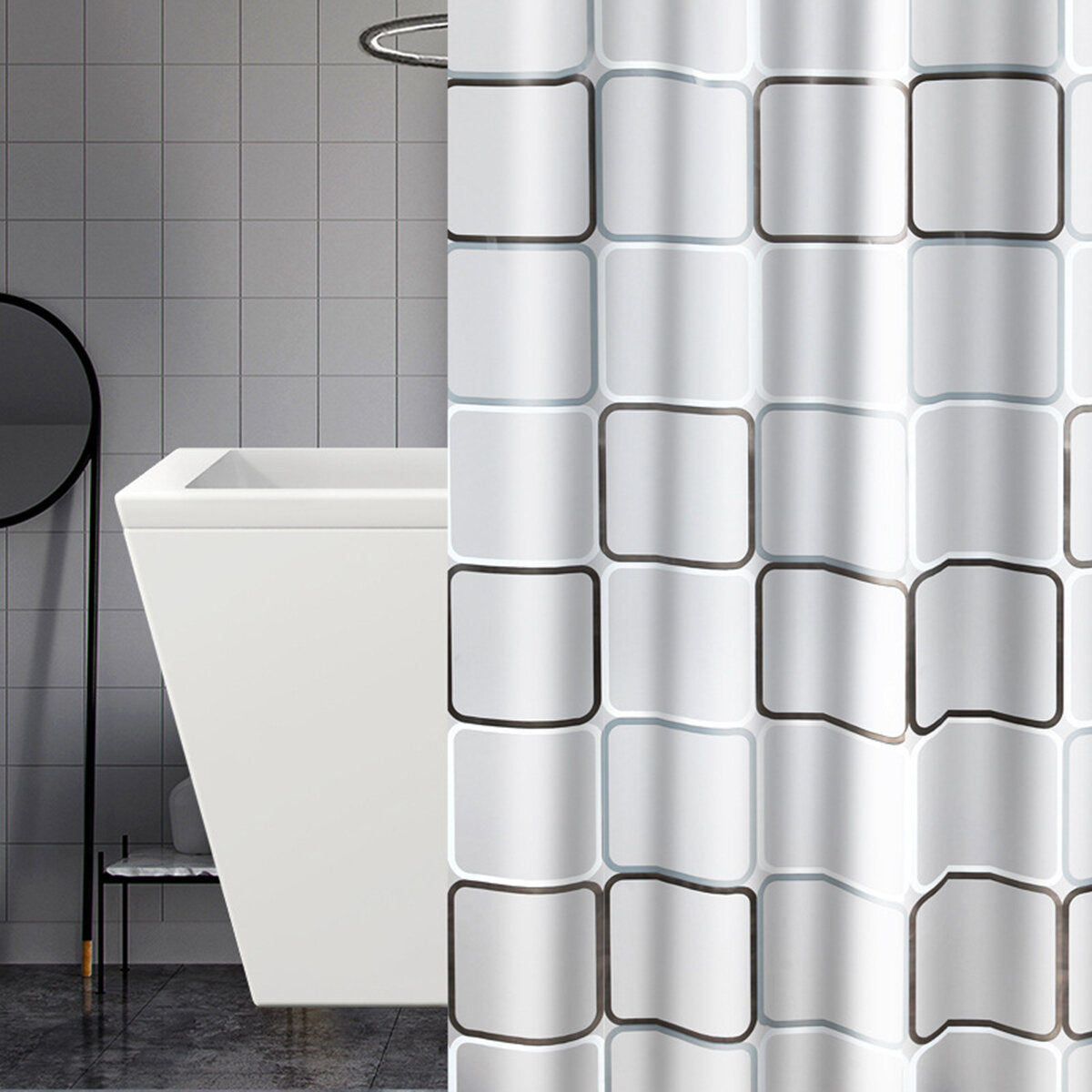 240x200CM Big Cube Shower Curtain Waterproof Mildewproof Easy to Clean Shower Curtain
