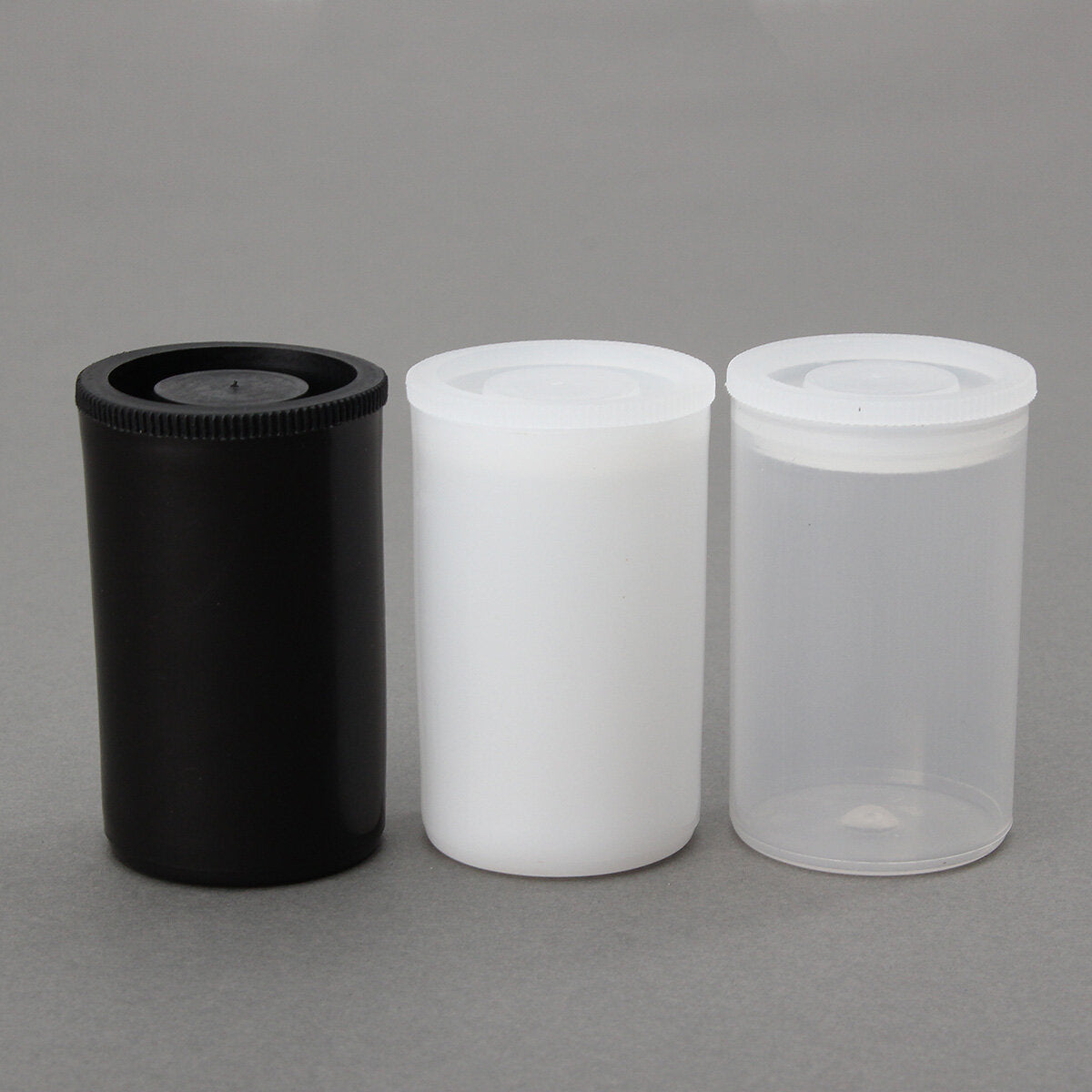10Pcs Empty Black White Bottle 35mm Film Cans Canisters Containers for Kodak Fuji