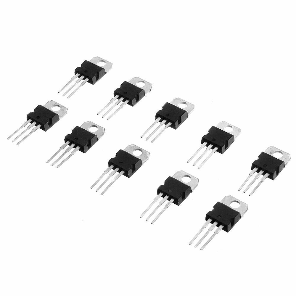 50pcs Transistor TO-220 Power Transistor Assortment Kit Three Pin Transistors Voltage Regulator Transistor Kit