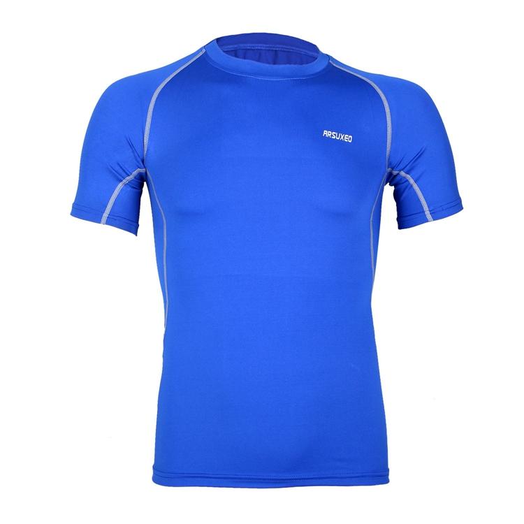 ARSUXEO Outdoor Cycling Short Sleeve Elasticity Tight Bicycle Clothes Jersey Breathable Quick Dry