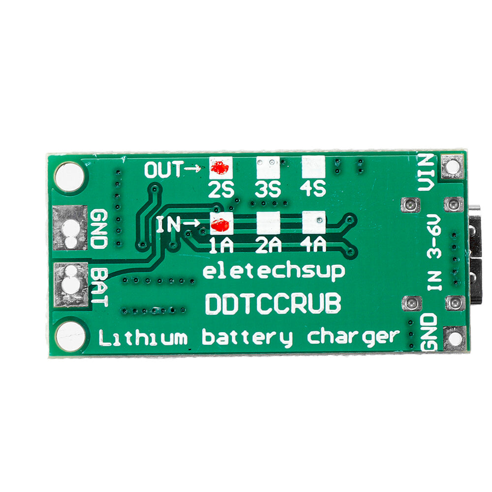 DDTCCRUB 2S/3S/4S 1-4A Battery Charger Module Step Up Boost Li-Polymer Li-ion Module Lithium Battery Charger Board Circuit Protection