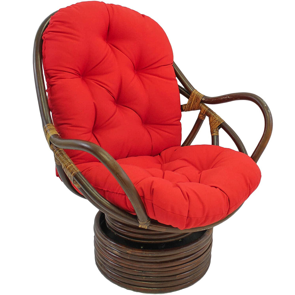 Single Sofa Cushion Rocker Cushion with Straps Replacement Thickened Polyester Comfortable and Soft Outdoor Indoor Chair Cushion
