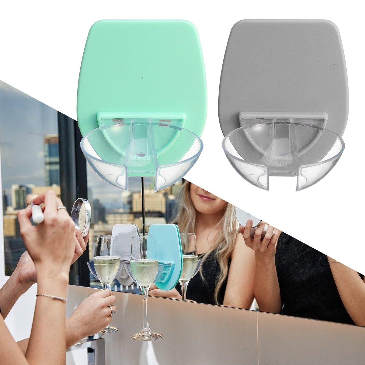 HONANA Water Cup Holder Drinking Glasses Wall Sticker Storage Kitchen Storage Rack