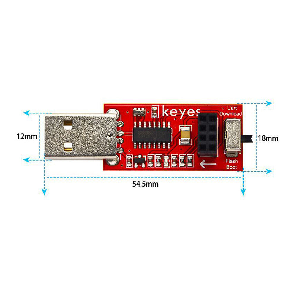 ESP8266 Downloader Serial WIFI Module ESP-01 ESP-01S Firmware Burning Test