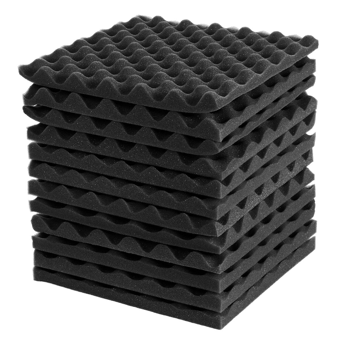 12Pcs Acoustic Soundproofing Studio Foam Tiles Sound-Proof Foam Tile Acoustic Studio Wedge Board Set