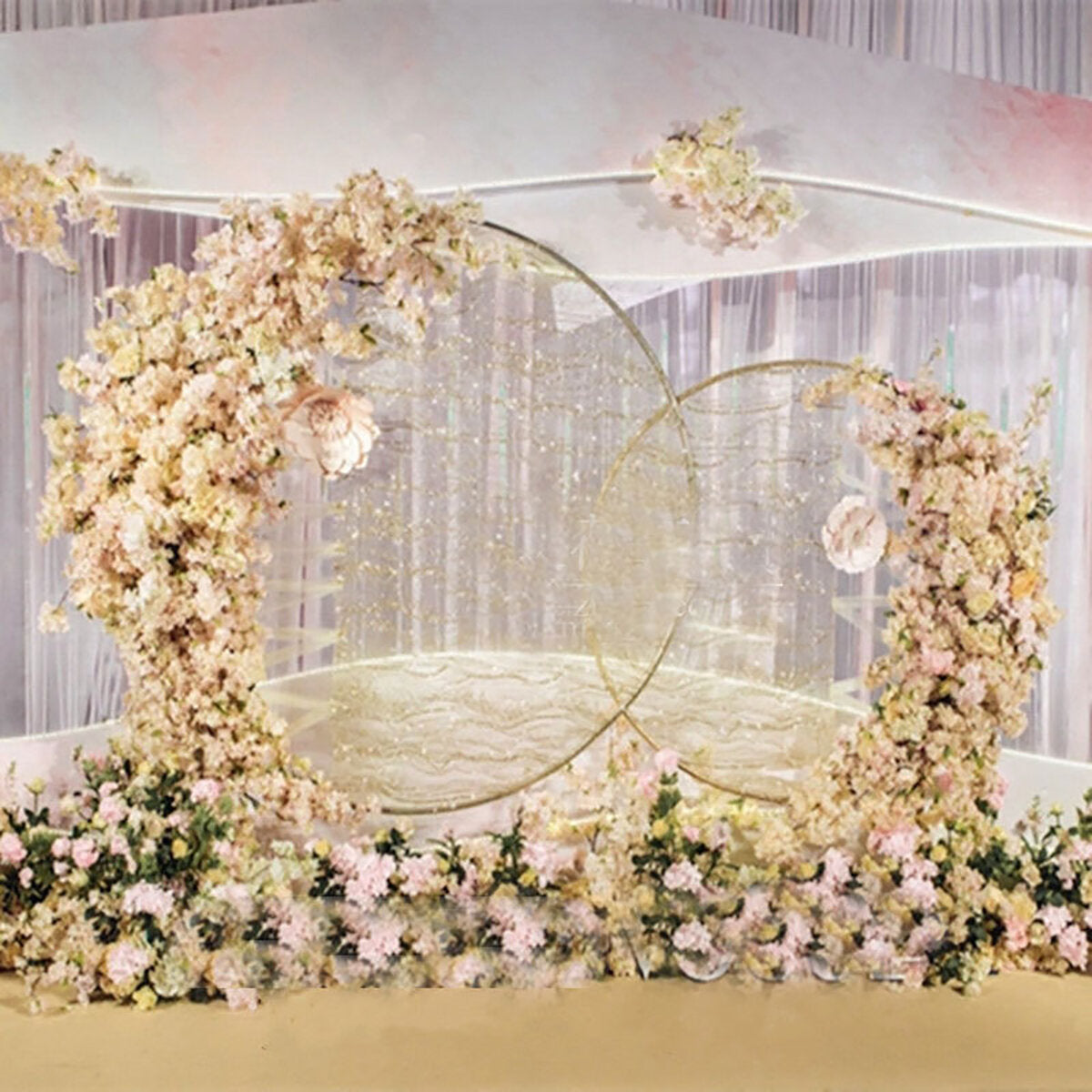 2M Metal Round Arch Stand Wedding Background Stand Birthday Party Decorative Balloon Stand DIY Iron Round Flower Frame