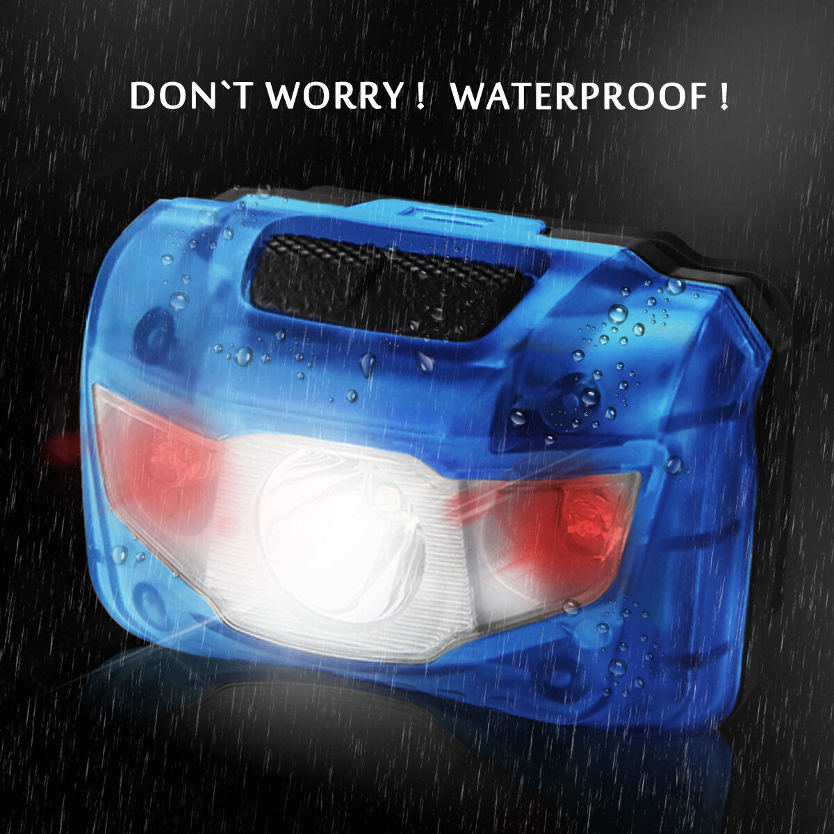 CAMTOA Headlight Led Headlamp Super Bright 5 Lighting Mode Headlight Adjustable 3 AAA Battery & Lantern Case Included IPX6 Waterproof Headlamp Super Bright Camp Trekking Bike