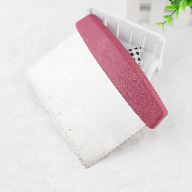 Stainless Steel Plastic Dough Cutter Cake Bread Pizza Scraper Kitchen Cooking Tools Baking Scrapers
