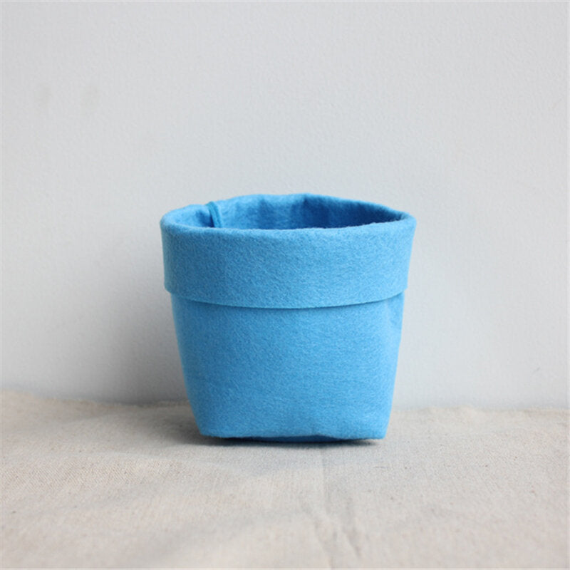 Multi-function Home Decorative Felt Desk Stationery Storage Box Kids Toys Storage Bag Office