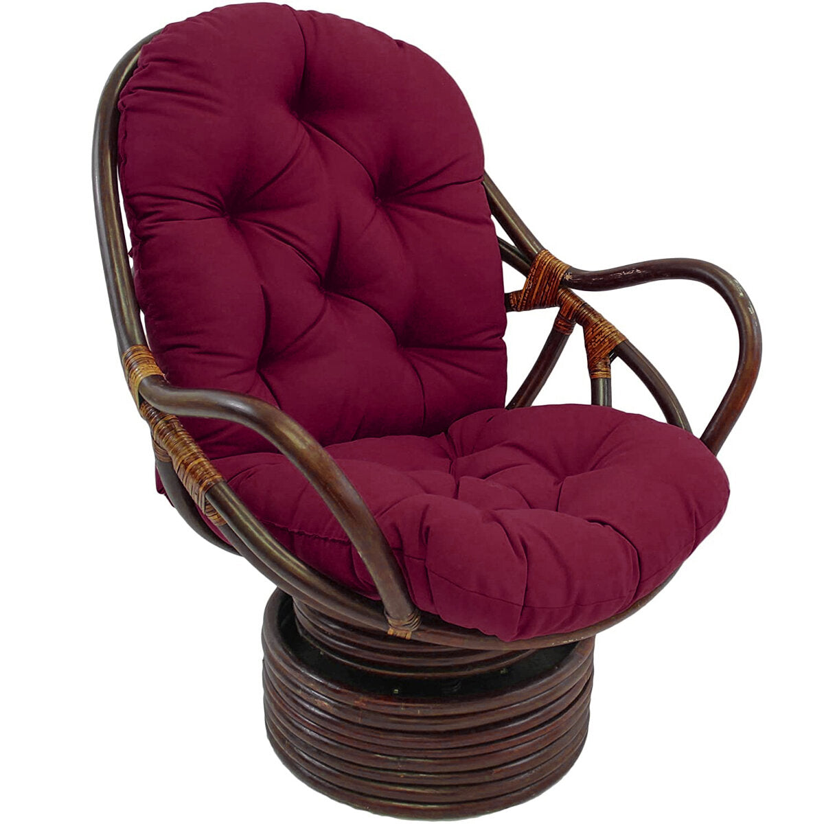 Single Sofa Cushion Rocker Cushion with Straps Replacement Thickened Polyester Comfortable and Soft Outdoor Indoor Chair Cushion