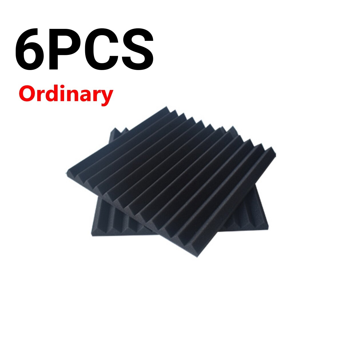 6PCS Acoustic Foam Panel Sound Stop Absorption Sponge Studio KTV 25x25x2cm