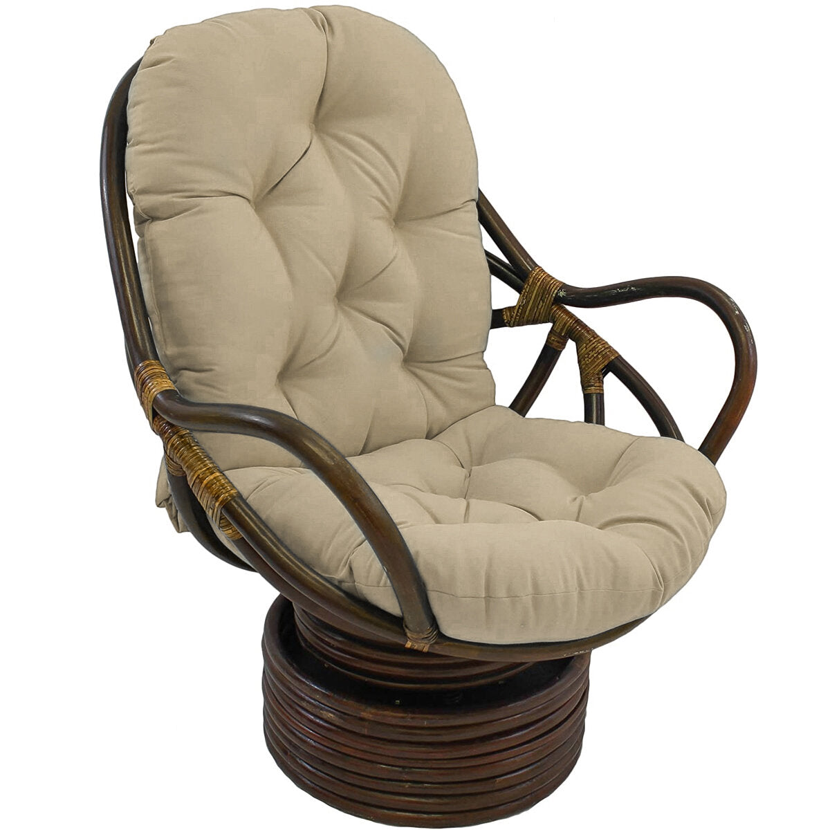 Single Sofa Cushion Rocker Cushion with Straps Replacement Thickened Polyester Comfortable and Soft Outdoor Indoor Chair Cushion