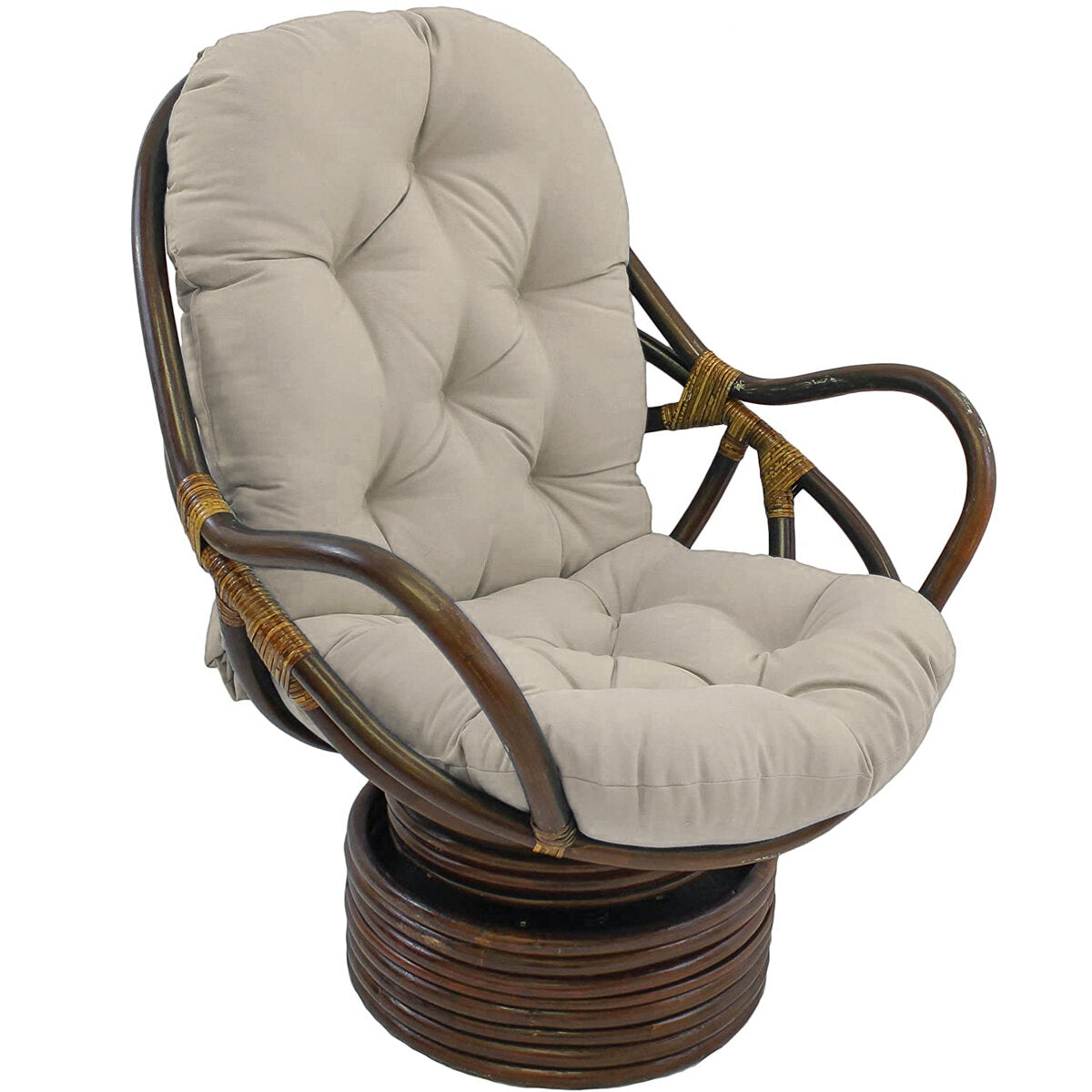 Single Sofa Cushion Rocker Cushion with Straps Replacement Thickened Polyester Comfortable and Soft Outdoor Indoor Chair Cushion