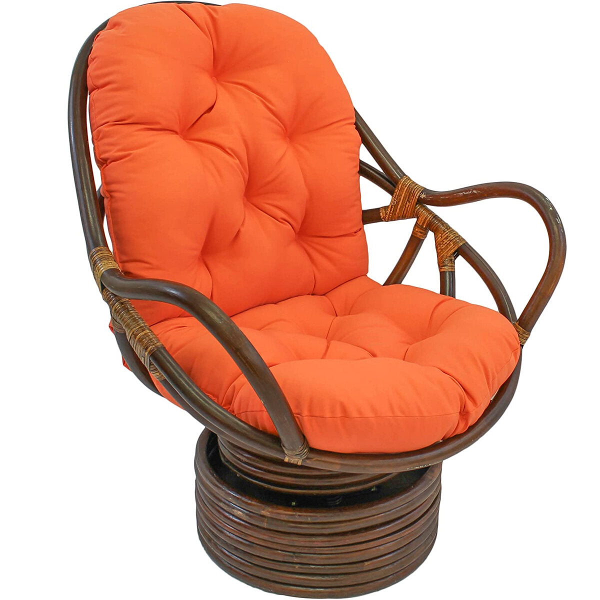 Single Sofa Cushion Rocker Cushion with Straps Replacement Thickened Polyester Comfortable and Soft Outdoor Indoor Chair Cushion