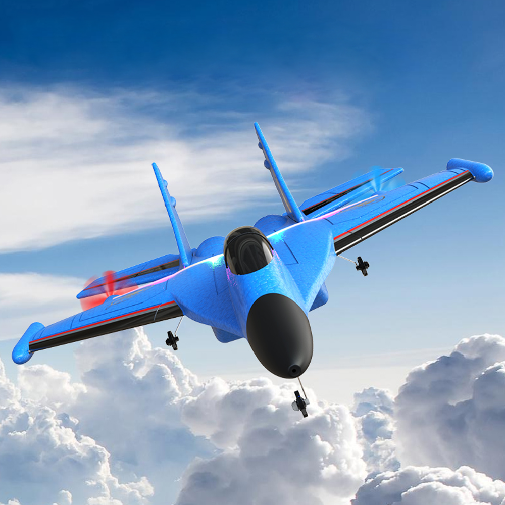 HW-34 320mm Wingspan 2.4G 2CH EPP Auto Balance RC Airplane Glider RTF Built-in Gyro With Battery LED Lights
