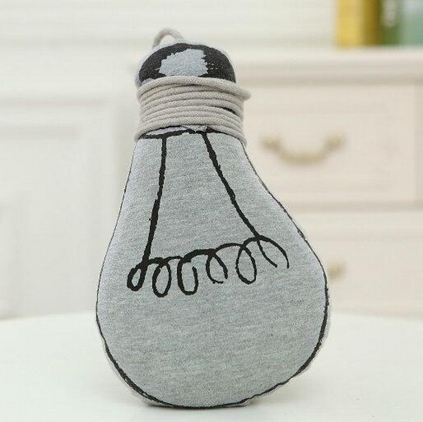 Creative Luminous Star Moon Ghost Light Bulb Plush Throw Pillow Noctilucence Cushion Gifts