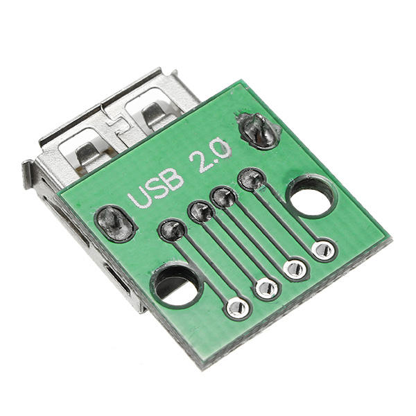 2Pcs USB 2.0 Female Head Socket To DIP 2.54mm Pin 4P Adapter Board