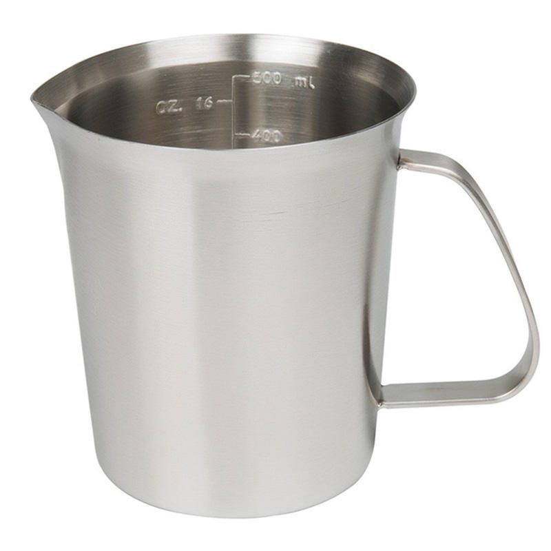 KC-MCup 18/10 Stainless Steel Measuring Cup Frothing Pitcher with Marking For Milk Froth