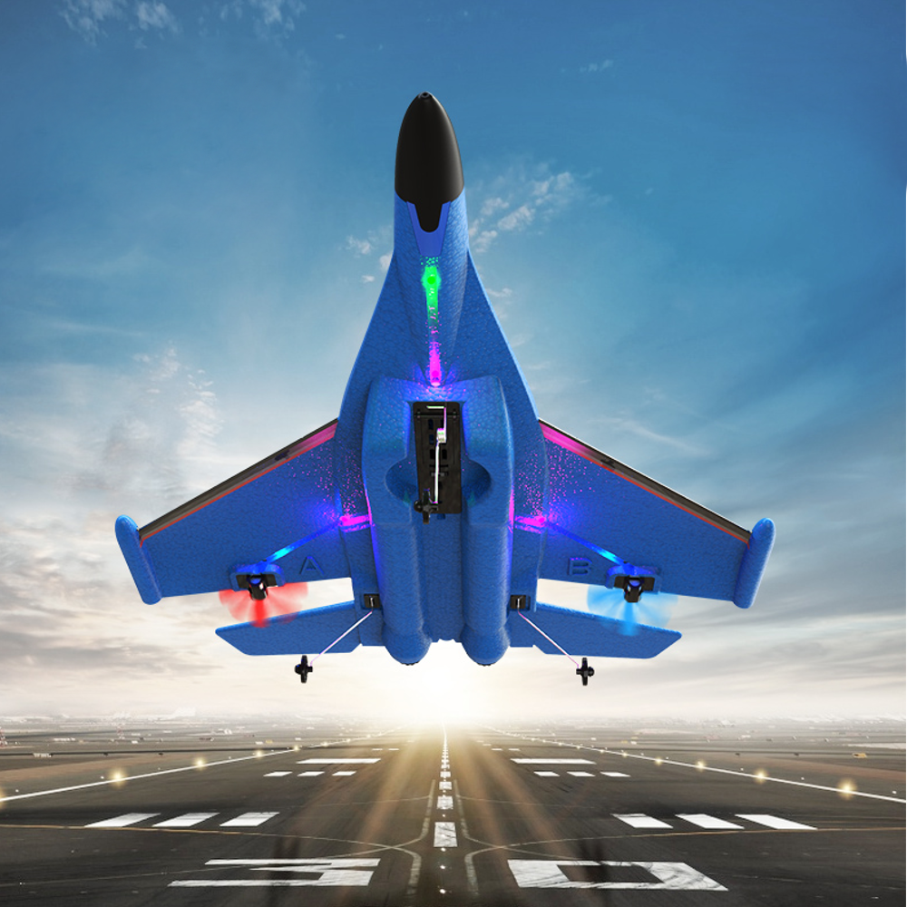 HW-34 320mm Wingspan 2.4G 2CH EPP Auto Balance RC Airplane Glider RTF Built-in Gyro With Battery LED Lights
