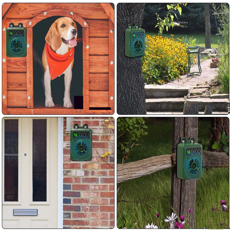 K6 Outdoor Ultrasonic Anti Dogs Bark Control Devices Digital Display Rechargeable Rainproof Stop Dog Barking Animals Training Repeller