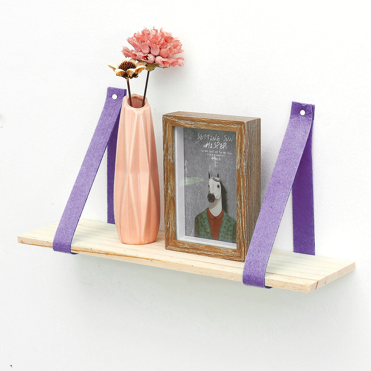 Hanging Wall Shelf Vintage Storage Floating Bookshelf Home Decorations